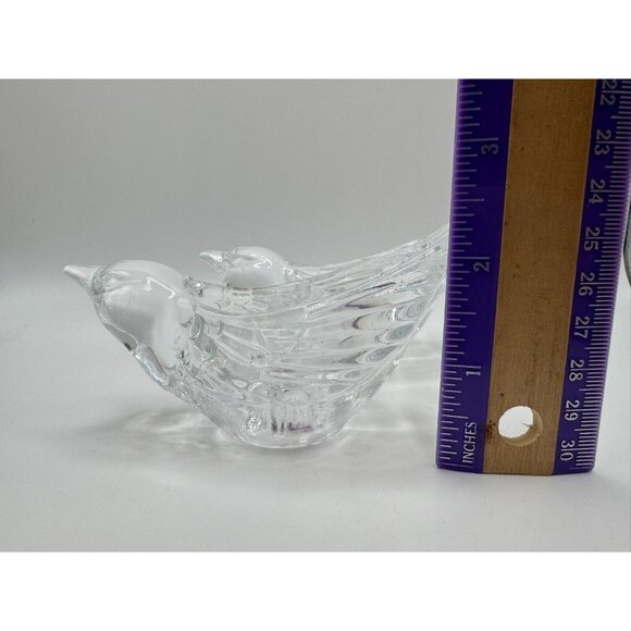 Set of 2 Cristal d'Arques 24% Lead BIRDS Candle Holder  France Crystal Art Glass - Picture 6 of 7